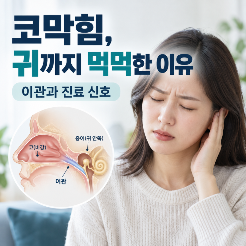 비염 있을 때 귀가 먹먹한 이유, 이관 문제와 진료가 필요한 때