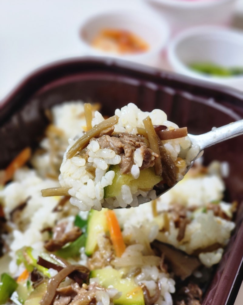 본죽비빔밥 메뉴 추천 소불고기비빔밥 포장해서 먹어봤습니다