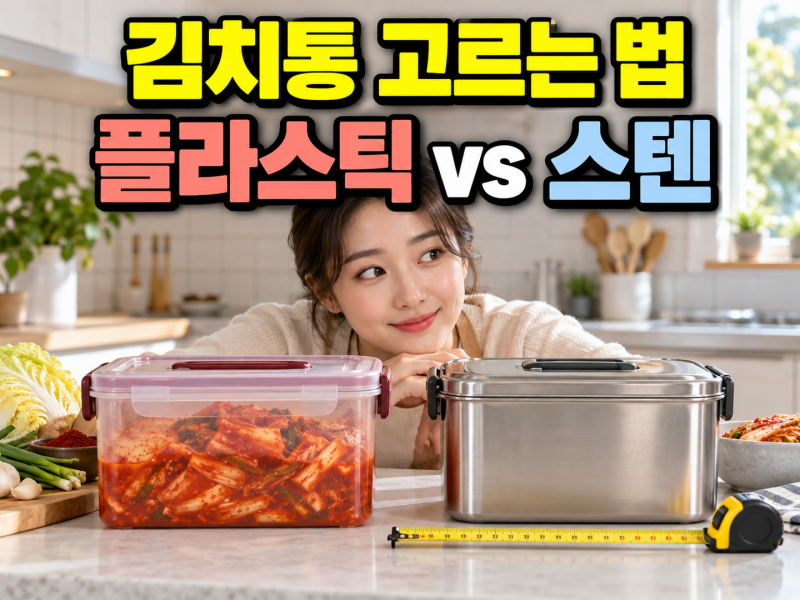 김치통 고르는 법, 플라스틱이랑 스텐 뭐가 나아