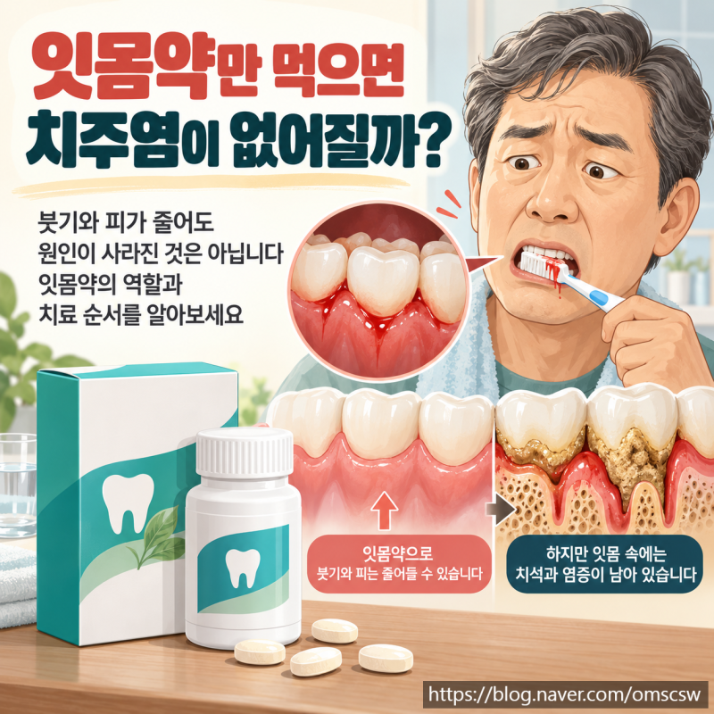 잇몸약만 먹으면 치주염이 없어질까?