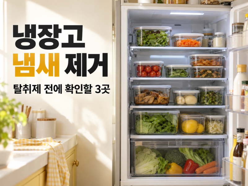 냉장고 냄새 제거, 탈취제 넣기 전에 확인할 3곳