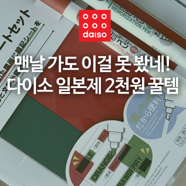 맨날 가도 이걸 못 봤네! 다이소 일본제 2천원 꿀템