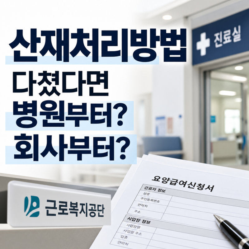 산재처리방법｜다쳤다면 병원부터? 회사·신청 순서 이렇게 하세요