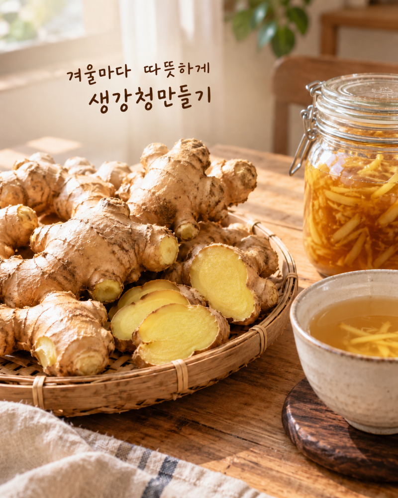겨울마다 따뜻하게 즐기는 생강청만들기
