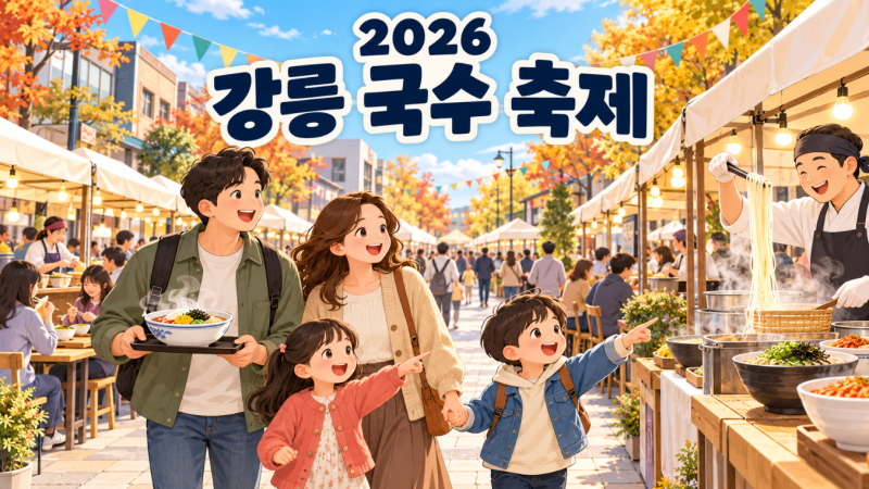 2026 강릉 국수 축제 일정·먹거리·주차장 총정리, 월화거리 장칼국수·막국수·옹심이