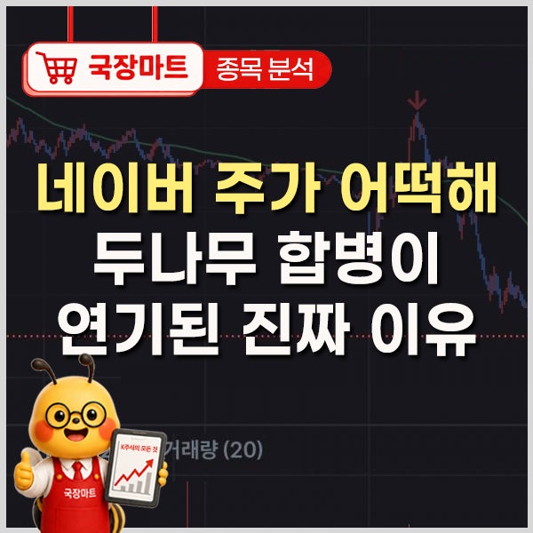 네이버 주가 어쩌나, 두나무 합병이 연기된 진짜 이유