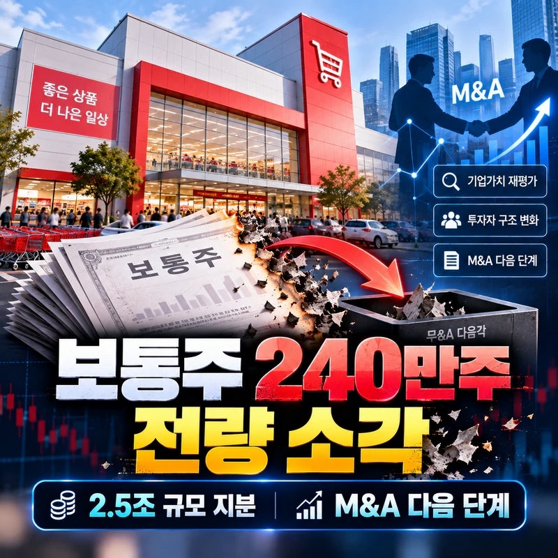 MBK 홈플러스 2.5조 지분 전량 무상소각, 실제로 달라지는 것은