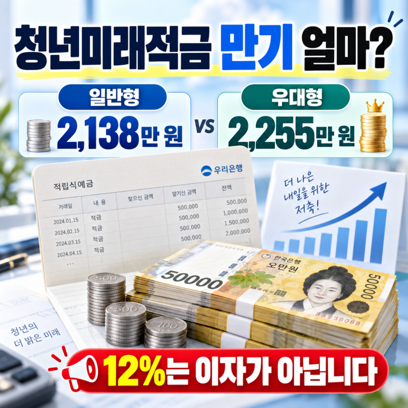 청년미래적금 이자 얼마나 받을까? 3년 만기·우대형 예상 수령액 정리