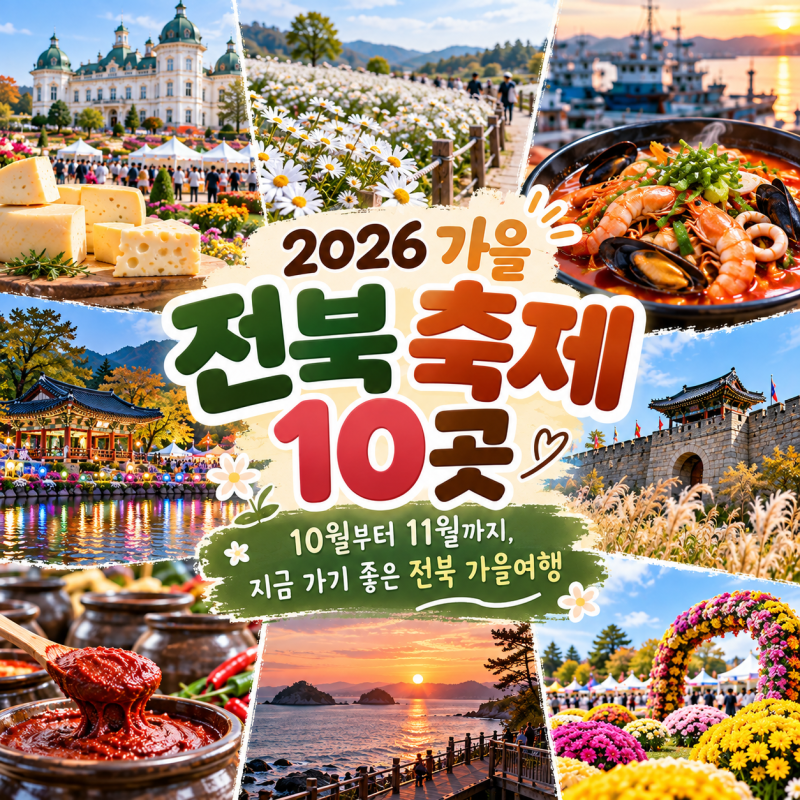 2026 가을 전북 축제 10곳10월부터 11월까지, 지금 가기 좋은 전북 가을여행 10월·11월 전북 가을....