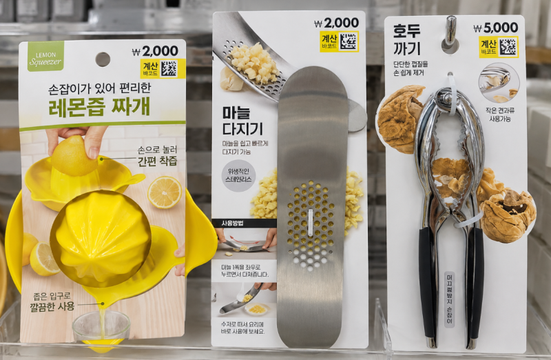 다이소 이건 좀 반칙 아닌가요? 마늘·호두·레몬 손으로 씨름하던 일 줄여주는 다이소 주방....