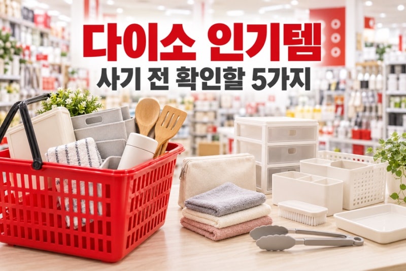 다이소 인기템, 무작정 사면 후회? 구매 전 확인할 5가지