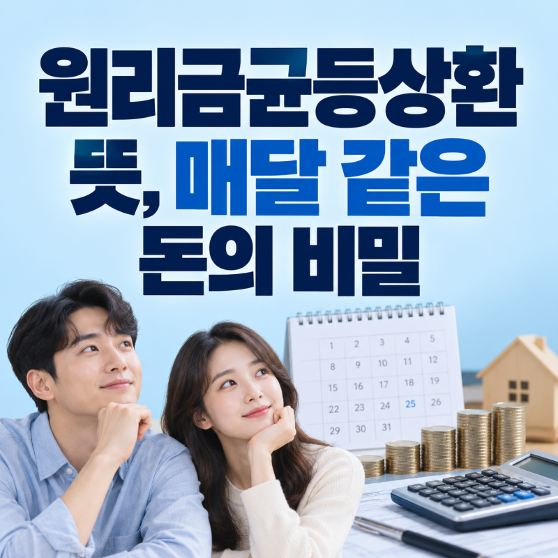 원리금균등상환 뜻, 매달 같은 돈의 비밀