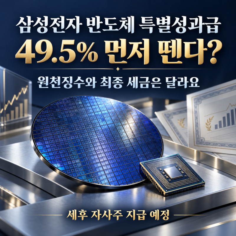 삼성전자 특별성과급, 세금 49.5% 먼저 뗀다…받은 주식도 전부 바로 못 판다?