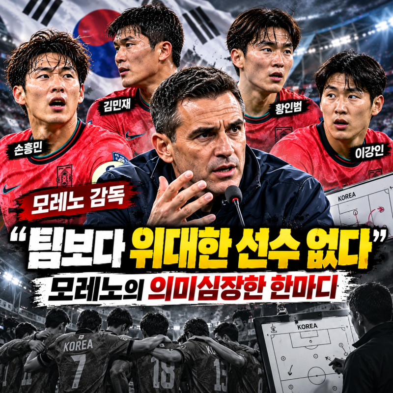 ⚽ 모레노 감독 의미심장한 한마디 “팀보다 위대한 선수 없다”…대표팀에 무슨 일이?