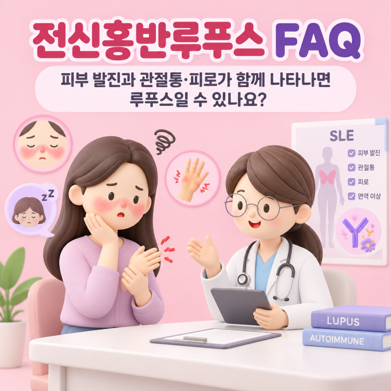 전신홍반루푸스 FAQ｜피부 발진과 관절통·피로가 함께 나타나면 루푸스일 수 있나요?