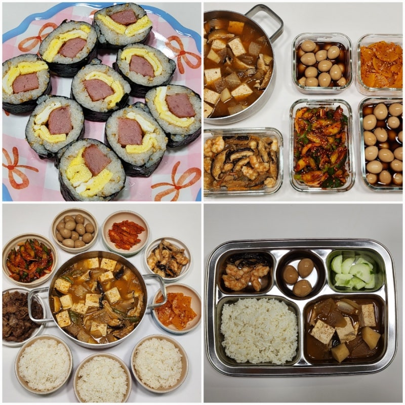 일주일 밑반찬 종류 만들기 초등 아침밥 오늘 저녁메뉴 밥상 추천 된장찌개 집밥 반찬 레시....