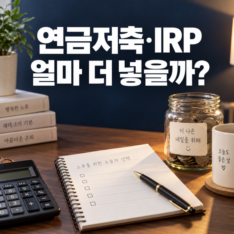 연금저축·IRP 연말정산, 900만원 채우기 전에 남은 한도·환급액 계산