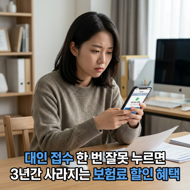 대인 접수 한 번 잘못 누르면 3년간 사라지는 보험료 할인 혜택