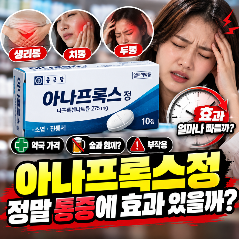 아나프록스정 효과 얼마나 빠를까? 생리통·치통·두통부터 약국 가격과 부작용까지