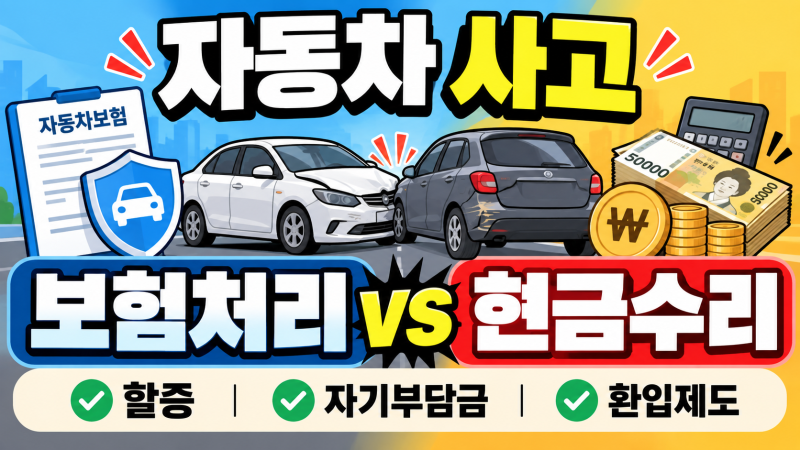 자동차 사고, 보험처리할까 현금으로 고칠까?｜소액사고 할증·자기부담금·환입 계산법