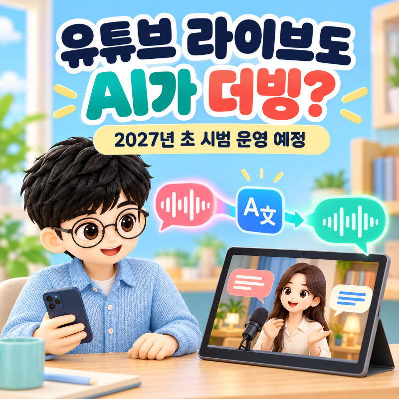 유튜브 라이브도 AI가 실시간 더빙?｜2027년 시범 도입