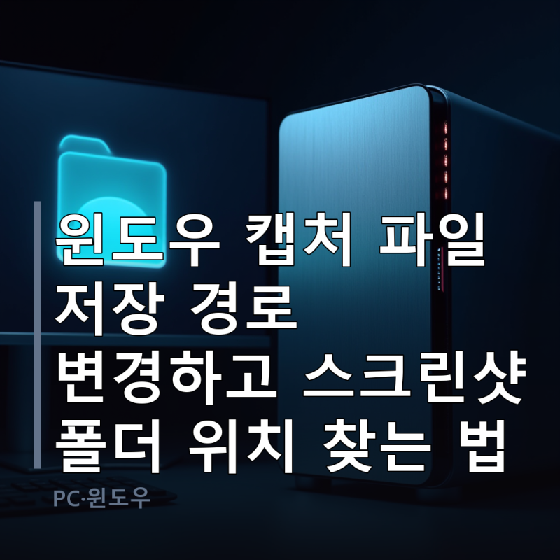 윈도우 캡처 파일 저장 경로 변경하고 스크린샷 폴더 위치 찾는 법