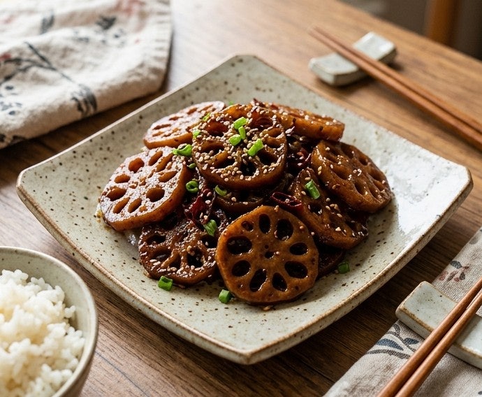 연근조림 아삭하게 만드는 법, 식초물 이 한 번이면 끝