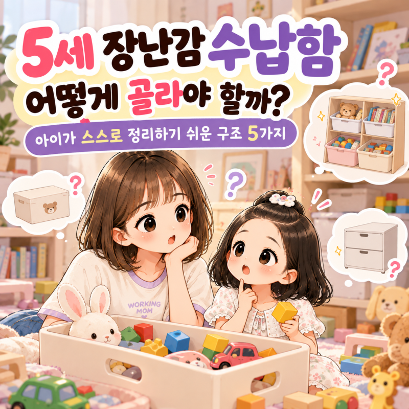 5세 장난감 수납함 고르는 법, 아이가 스스로 정리하기 쉬운 구조 5가지