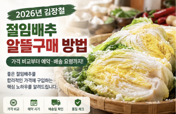 김장 절임배추 알뜰구매 방법(요령)｜가격 비교부터 예약 시기, 중량·배송까지 꼼꼼하게
