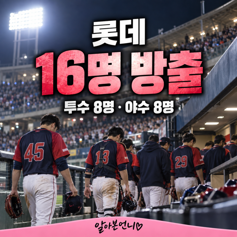 롯데 방출 선수 명단｜16명이나? 프로야구 방출 뜻까지