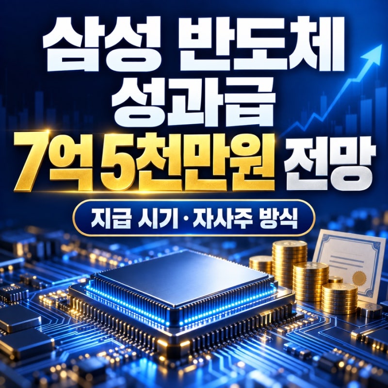 삼성전자 반도체 성과급 7억5천만원 전망? 지급 시기와 자사주 방식 정리