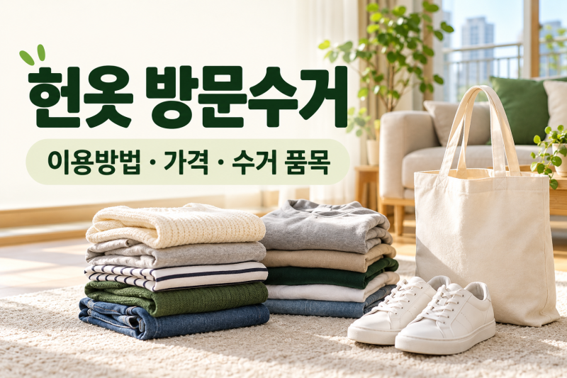 헌옷 방문수거 이용방법 총정리｜1kg 가격, 무료수거 조건, 수거 가능한 품목