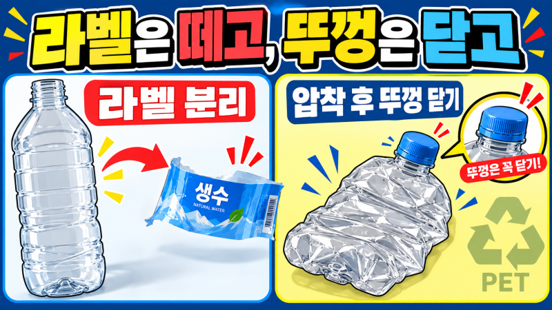 페트병 분리배출 방법 | 라벨은 떼고 뚜껑은 닫아야 할까?