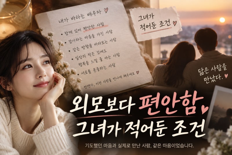 김소리, 남편 조건 직접 공개…외모보다 편안함을 꼽은 이유