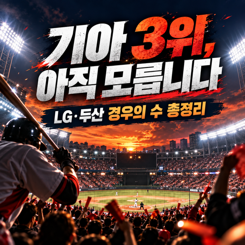 기아 타이거즈 3위 경우의 수, 삼성전 패배로 더 복잡해졌다…LG·두산까지 계산해보니