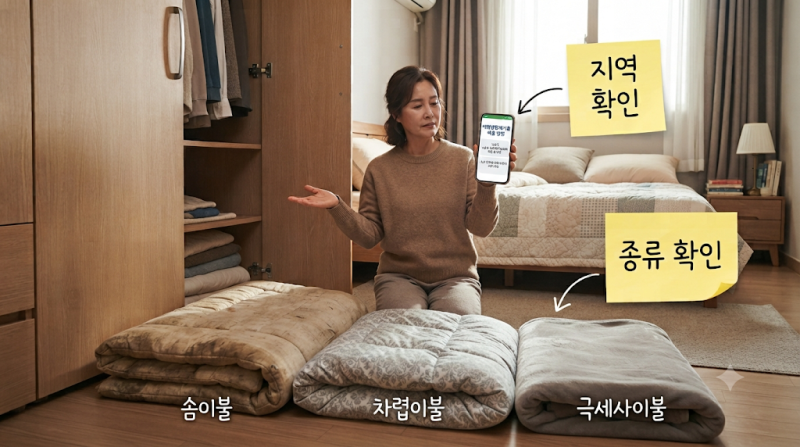 이불 버리는 방법, 종량제봉투에 넣기 전 꼭 확인하세요｜솜이불·차렵이불·극세사까지