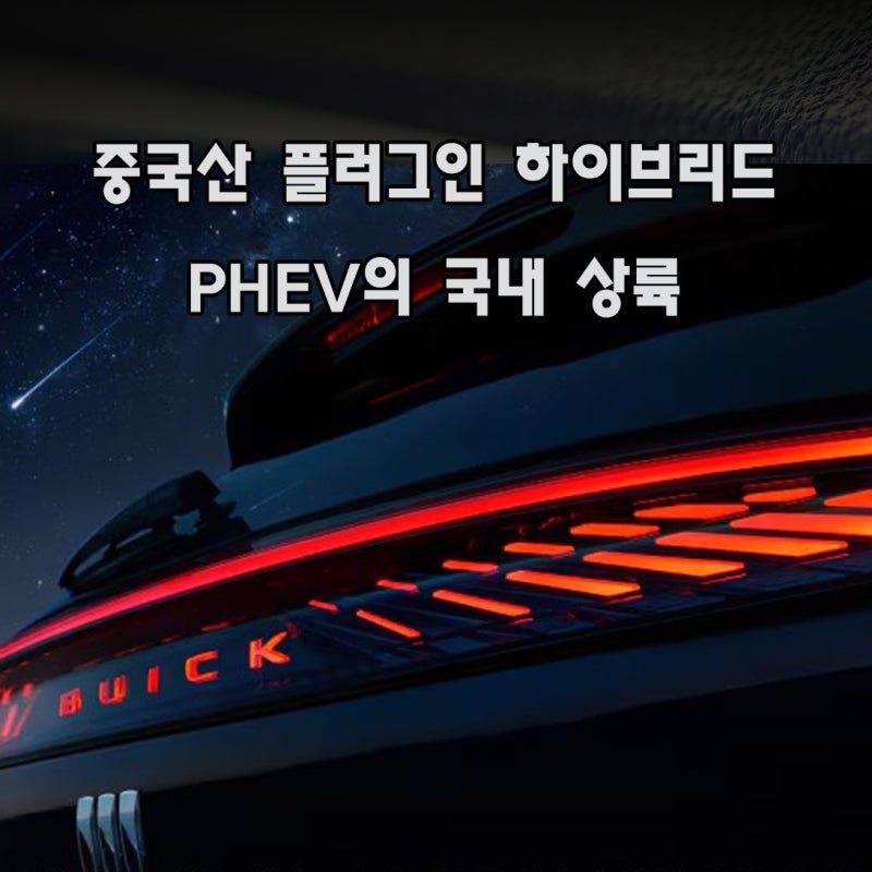 중국산 플러그인 하이브리드(PHEV)가 국내에 상륙하는데 정작 현대기아는 한대도 없는 현 상....