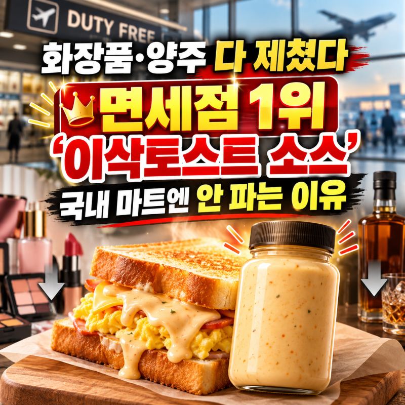 화장품·양주 다 제쳤다｜인천공항 면세점 1위는 ‘이삭토스트 소스’