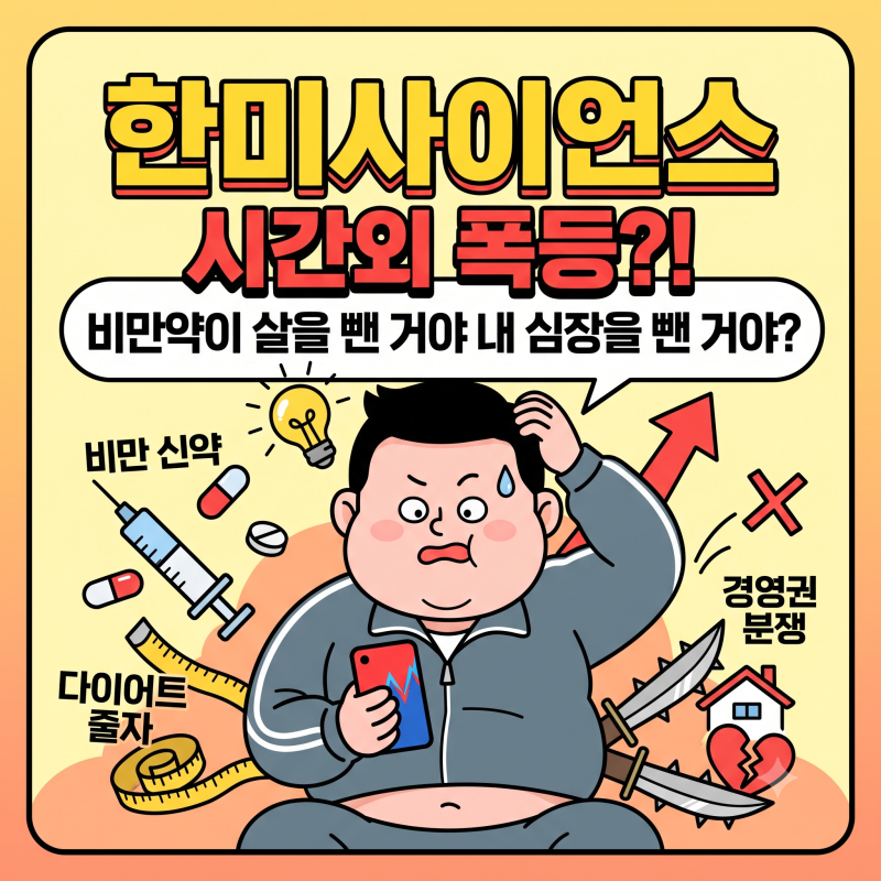 한미사이언스 경영권 분쟁, K-드라마보다 매운 집안싸움에 비만약까지 얹었다고?