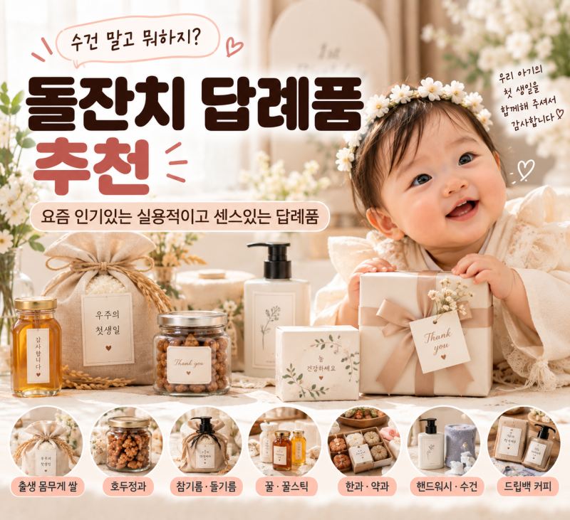 돌잔치 답례품 추천｜요즘 인기있는 실용적이고 센스있는 답례품