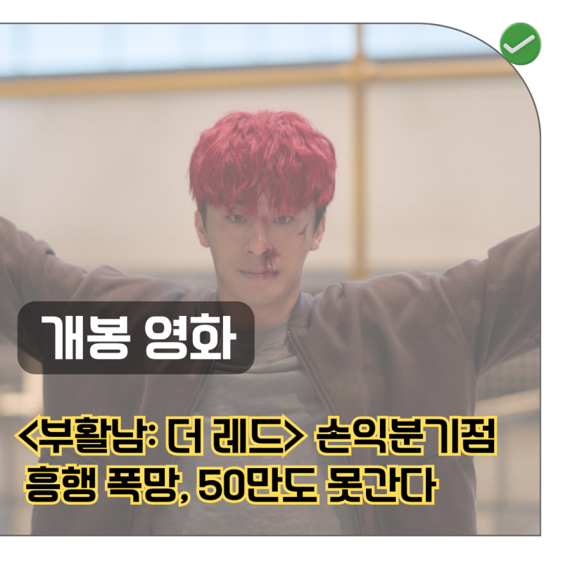 '부활남:더 레드' 손익분기점 왜 이렇게 높지? 달성 실패 확정
