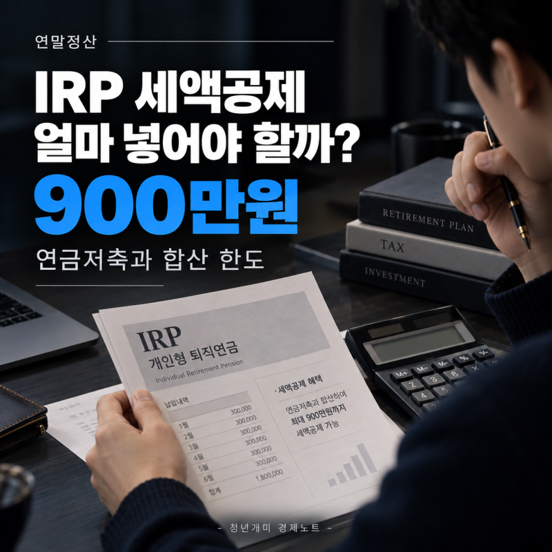 "연말정산 전에 IRP 얼마 넣어야 할까?" IRP 세액공제 한도 900만원·연금저축 차이