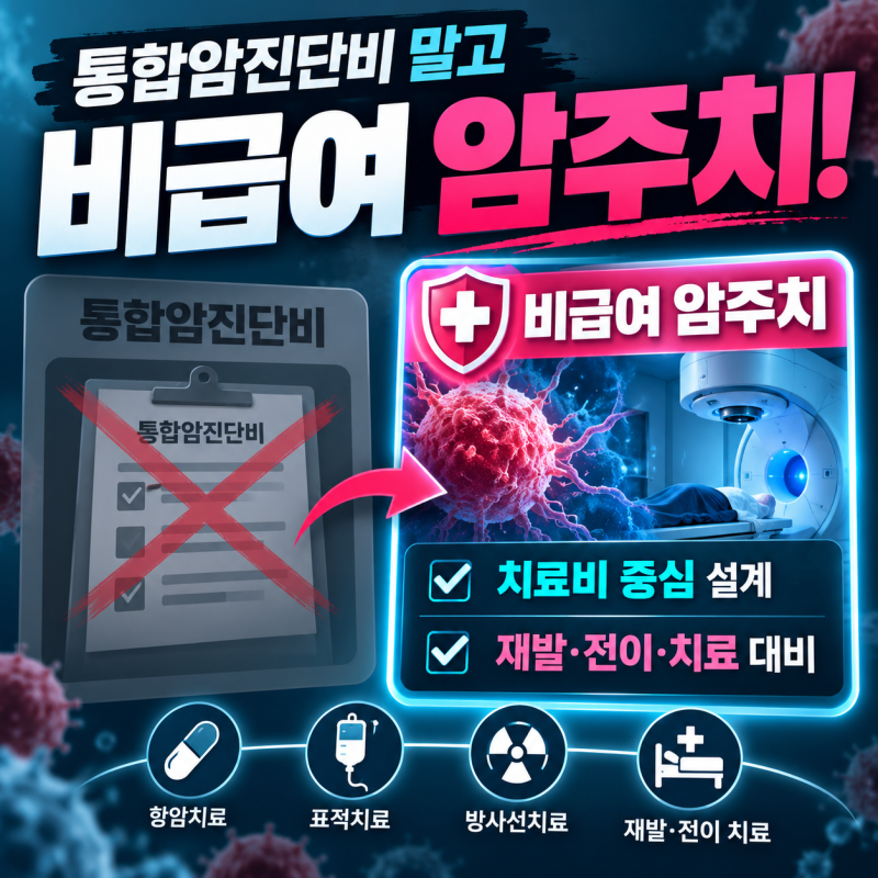 통합암 진단비 vs 암주요치료비 비교전이암·재발암·비급여 치료비, 2026 암보험 선택 기준