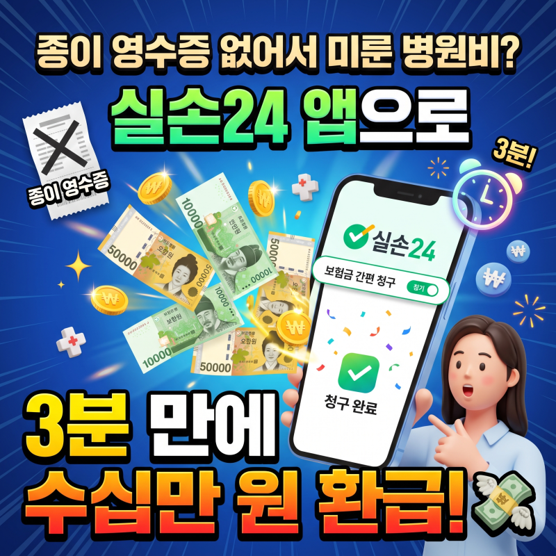 "종이 영수증 없어도 줍니다" 미청구 실손보험 실손24 앱으로 소급 청구하는 법