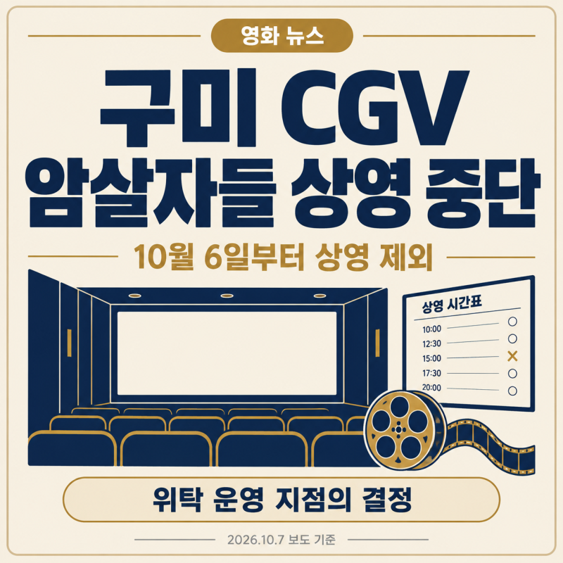 구미 CGV ‘암살자들’ 상영 중단｜중단 시점·결정 주체·확인된 배경
