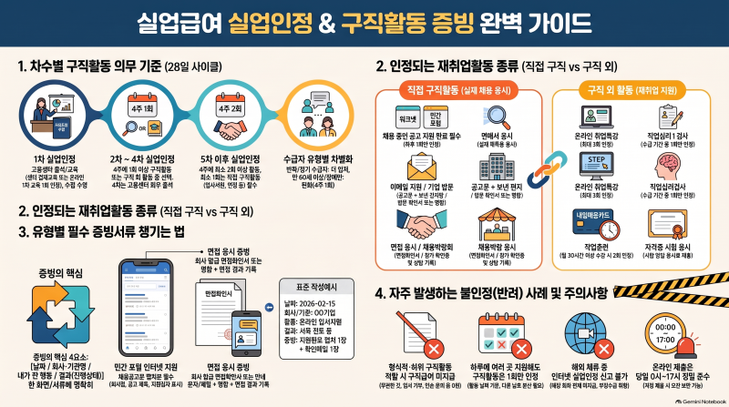 실업급여 구직활동 인정기준!,실업급여 수급자가 가장 많이 실수하는 반전의 구직활동 6가지....