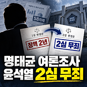 명태균 여론조사 사건 윤석열 2심 무죄, 1심 징역 2년 왜 뒤집혔나