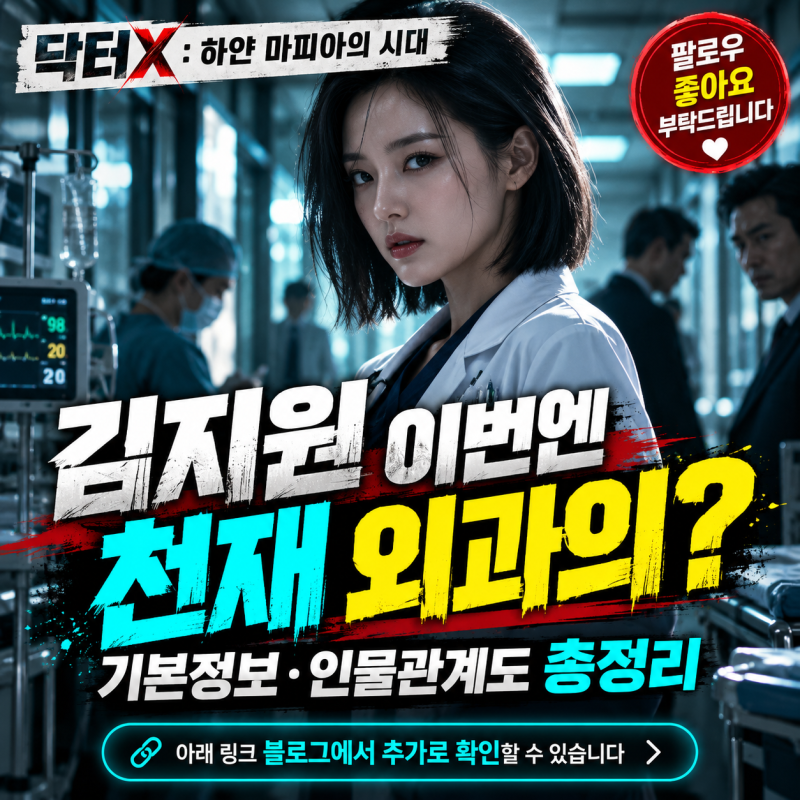 닥터X 하얀 마피아의 시대 기본정보·인물관계도 총정리｜김지원 계수정은 누구?