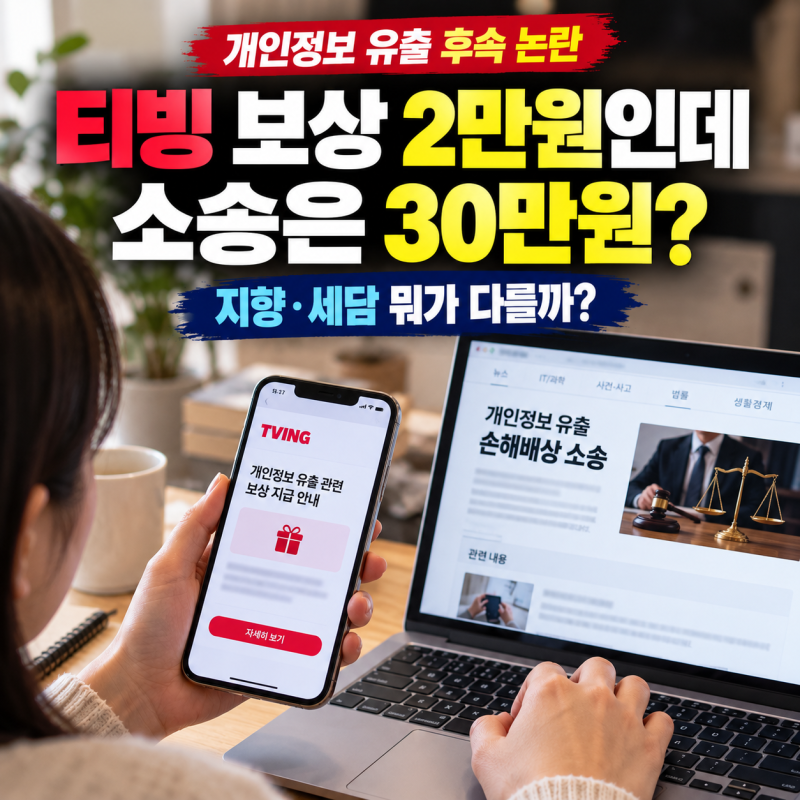 티빙 보상 2만원인데 소송은 30만원? 지향·세담 참가비부터 참여방법까지