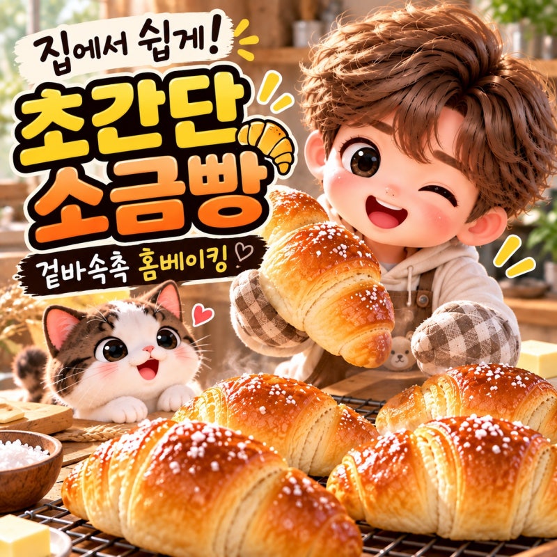 소금빵 만들기 생각보다 쉽다! 집에서 겉바속촉으로 만드는 초간단 레시피